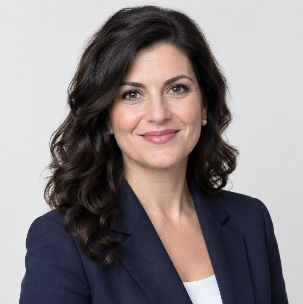 Portrait of a professional Croatian woman programme lead in her forties