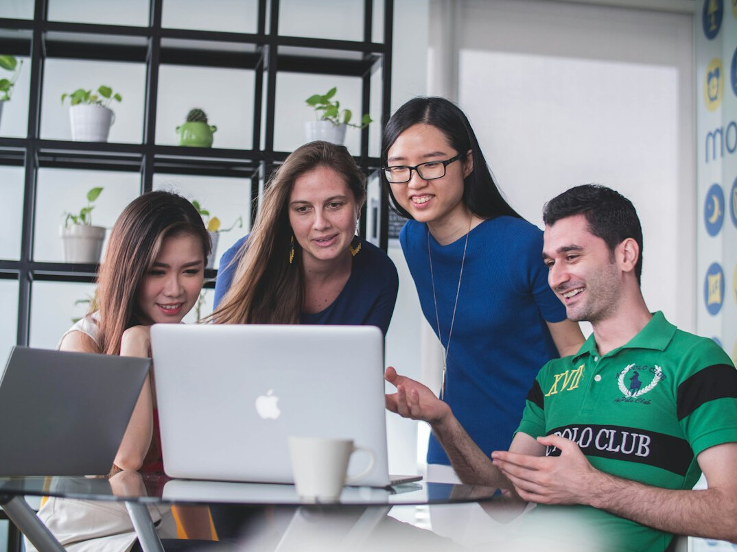 team discussing ai ideas